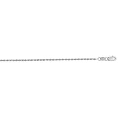 14K White Gold 20 1.4mm Diamond Cut Royal Rope 20 Chain with Lobster Lock