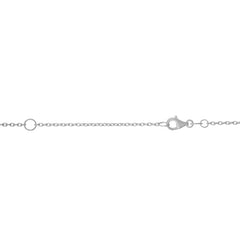 14K White Gold 1.2mm Extendable Cable 18 Chain (Jump Ring at 16 inch) with Lobster Lock