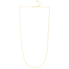 14K Yellow Gold 1.1mm Adjustable Diamond Cut Cable 30 Chain with Lobster Lock
