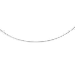 14K White Gold 1.5mm Round Omega with Screw Back Lock
