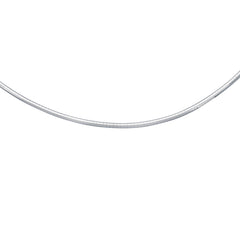 14K White Gold 18 3.3mm Classic Omega with Box Lock