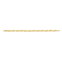 14K Yellow Gold Fancy Oval Box Link 8.25 Bracelet