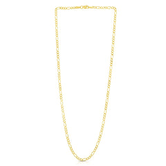 14K Yellow Gold 7 2.8mm Figaro Chain Bracelet