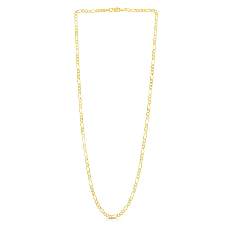 14K Yellow Gold 24 2.8mm Figaro Chain