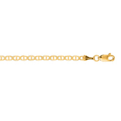 14K Yellow Gold 7 3.2mm Mariner Chain Bracelet