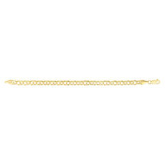 14K Yellow Gold 7 Small Double Link Charm Bracelet