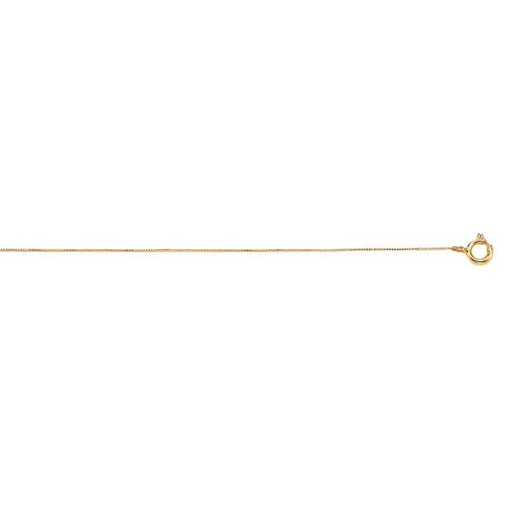 10K Yellow Gold .45mm Classic Box 16 Chain with Spring Ring