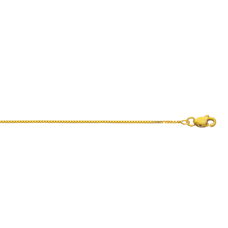 10K Yellow Gold 0.78mm Classic Box 16 Chain with Lobster Lock