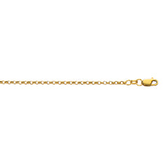 10K Yellow Gold 2.4mm Lite Rolo 20 Chain with Lobster Lock
