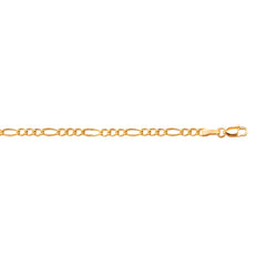 10K Yellow Gold 2.6mm Figaro 18 Chain with Lobster Lock