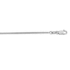 10K White Gold 1.4mm Gourmette 16 Chain with Lobster Lock