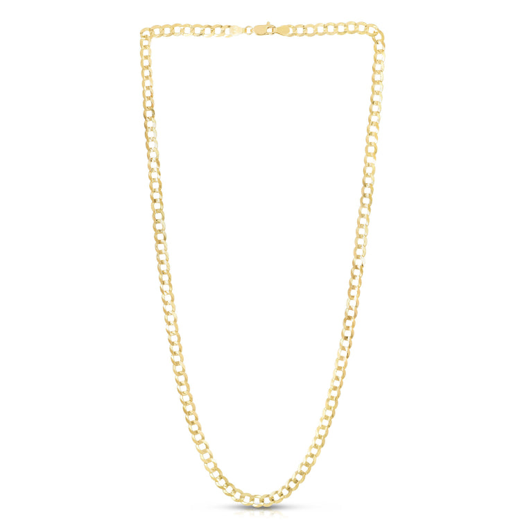 10K Yellow Gold 5.3mm Lite Comfort Curb 22 Chain with Lobster Lock