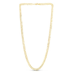 10K Yellow Gold 5.3mm Lite Comfort Curb 22 Chain with Lobster Lock