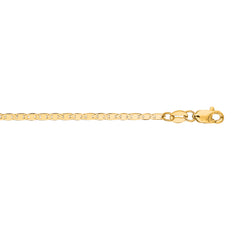 10K Yellow Gold 1.7mm Mariner 18 Chain with Lobster Lock