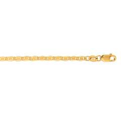 10K Yellow Gold 2.3mm Mariner 20 Chain with Lobster Lock