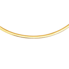 14K & Sterling Silver 18 Reversible Omega Basic Chain