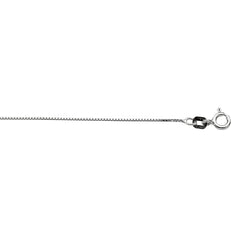 Sterling Silver 0.6mm Classic Box 16 Chain 16 Chain with Spring Ring Clasp
