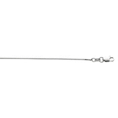 Sterling Silver 0.9mm Classic Box 16 Chain with Lobster Clasp