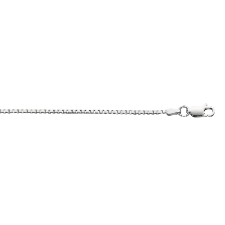 Sterling Silver 1.5mm Classic Box 18 Chain with Lobster Clasp
