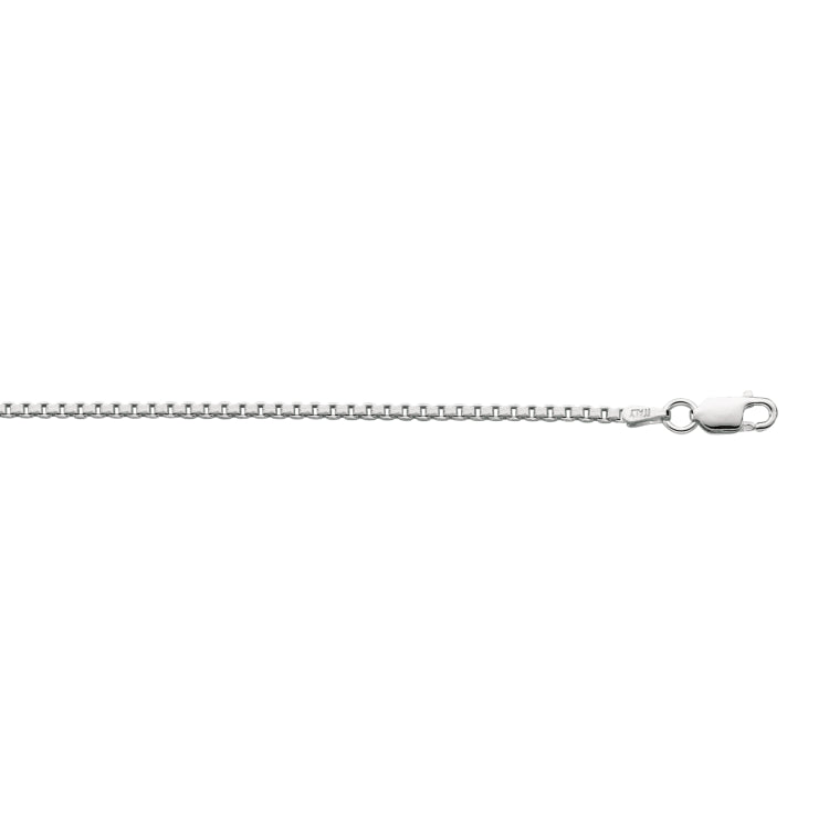 Sterling Silver 1.8mm Classic Box 24 Chain with Lobster Clasp