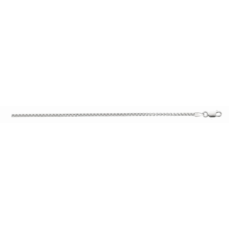 Sterling Silver 1.3mm Round Box 16 Chain with Lobster Clasp