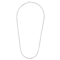 Sterling Silver 2mm Round Box 20 Chain with Lobster Clasp