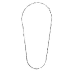 Sterling Silver 5.2mm Round Box 8.5 Chain Bracelet with Lobster Clasp