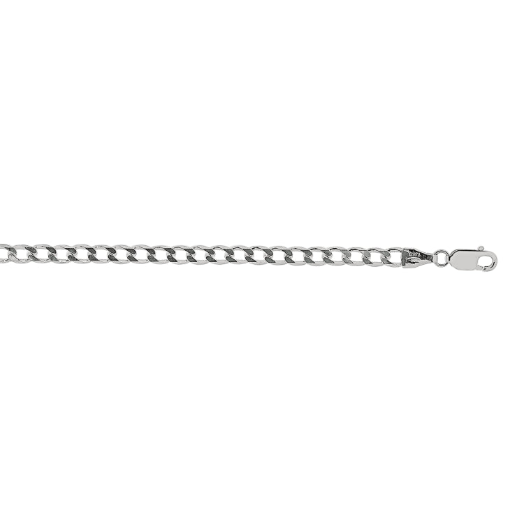 Sterling Silver 3.7mm Comfort Curb 18 Chain with Lobster Clasp