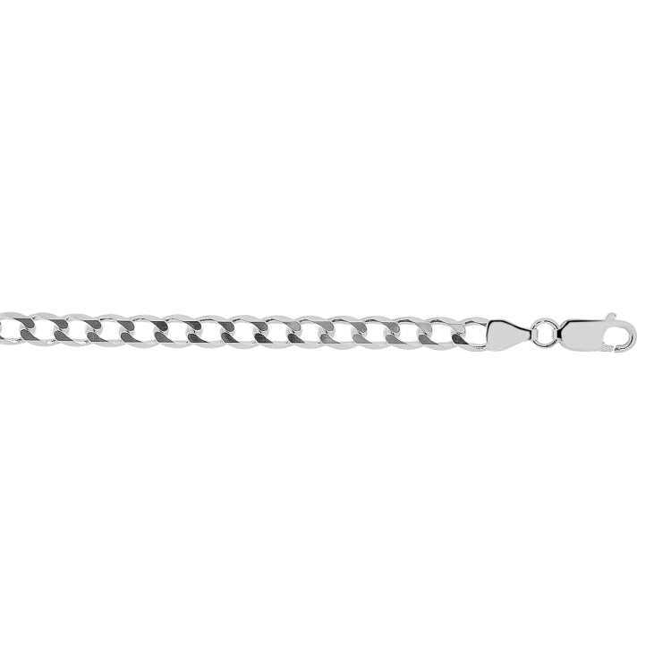 Sterling Silver 4.7mm Comfort Curb 24 Chain with Lobster Clasp