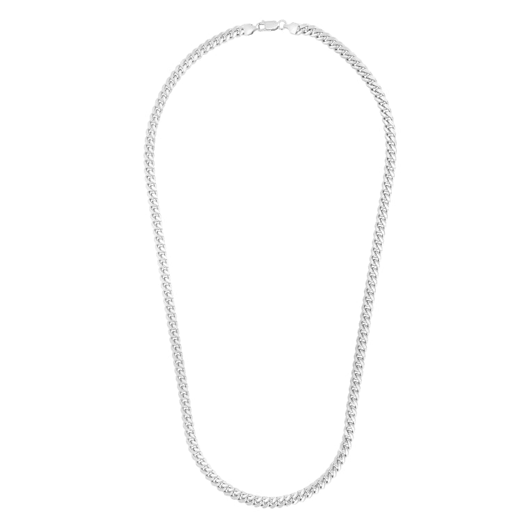 Sterling Silver 5.6mm Miami Cuban 24 Chain with Box Lock