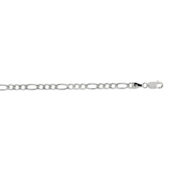 Sterling Silver 3.7mm Figaro 18 Chain with Lobster Clasp