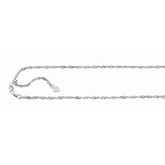 Sterling Silver 1.5mm Adjustable Singapore 22 Chain with Lobster Clasp