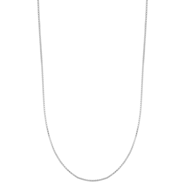 Sterling Silver 0.8mm Adjustable Popcorn 22 Chain with Lobster Clasp
