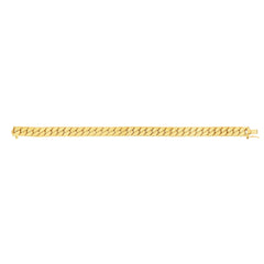 14K Yellow Gold 8 Men's Modern Curb Bracelet