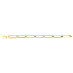 14K Yellow Gold 9.6mm Paperclip 18 Necklace with Lobster Clasp
