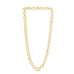 14K Yellow Gold 8.8mm Mariner Link 7.5 Bracelet with Spring Ring Clasp
