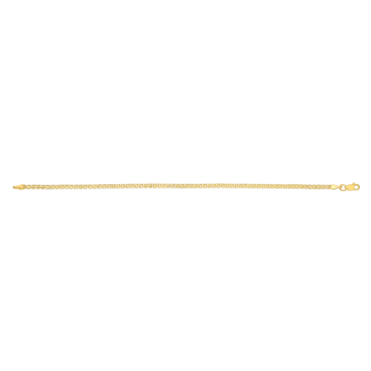 14K Yellow Gold 2.5mm Bismark 18 Chain Necklace with Lobster Clasp