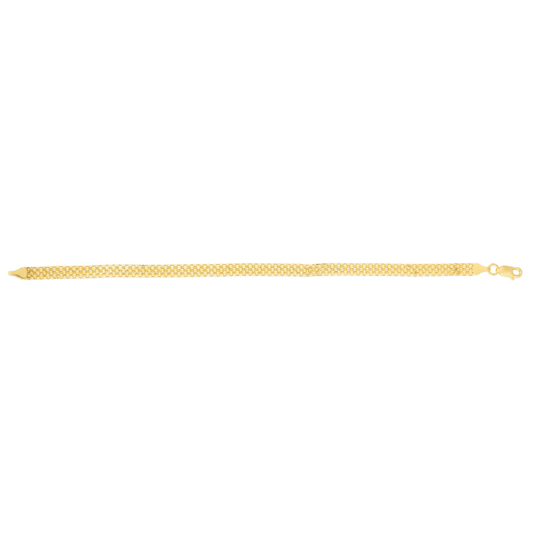 14K Yellow Gold 4.7mm Bismark 20 Chain Necklace with Lobster Clasp
