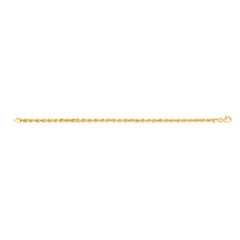 14K Yellow Gold 3mm Silk Rope 22 Chain Necklace with Lobster Clasp
