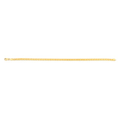 14K Yellow Gold 7.5 2.2mm Diamond Cut  Round Franco Chain Bracelet with Lobster Clasp