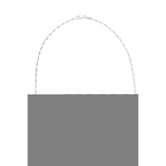 Silver 18 with Rhodium Finish 3.15mm Diamond Cut/Textured Rolo Chain with Lobster Clasp