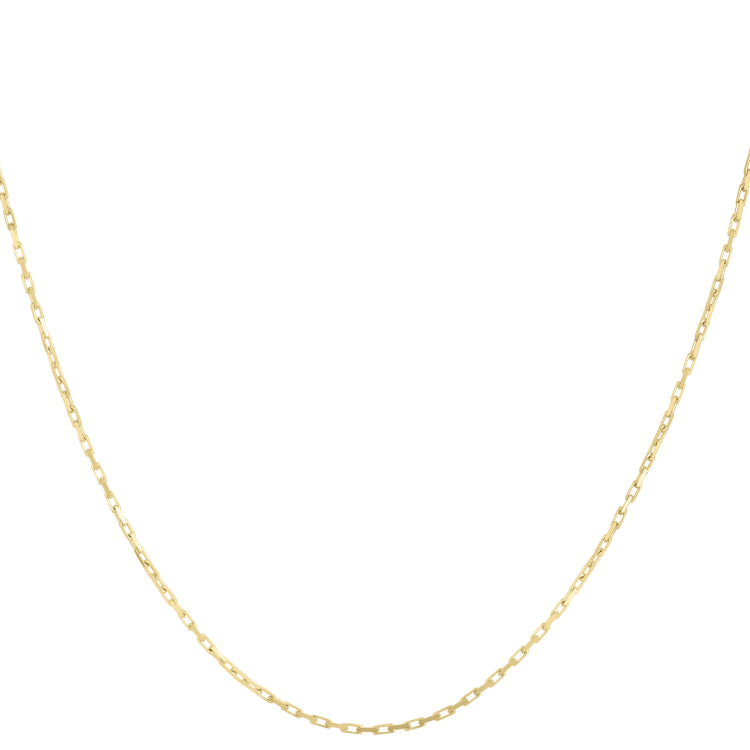 14K Yellow Gold 1.3mm French Cable 22 Chain with Lobster Clasp