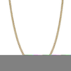 14K Yellow Gold 4mm Pave Classic Miami Cuban 24 Chain with Box with Both Side Figure 8 Clasp