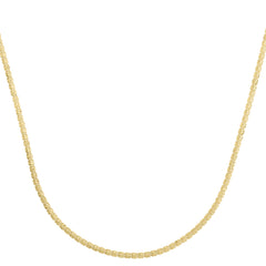 14K Yellow Gold 2.74mm Fancy 20 Ice Chain Necklace with Lobster Clasp