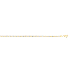 10K Two-tone Gold 18 2.7mm Fancy Ice Chain Necklace with Lobster Clasp