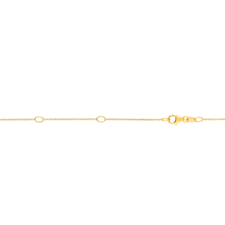 10K Yellow Gold 0.97mm Double Extendable Cable 18 Chain with Lobster Lock. Jump Ring at 16 and 17 inch.