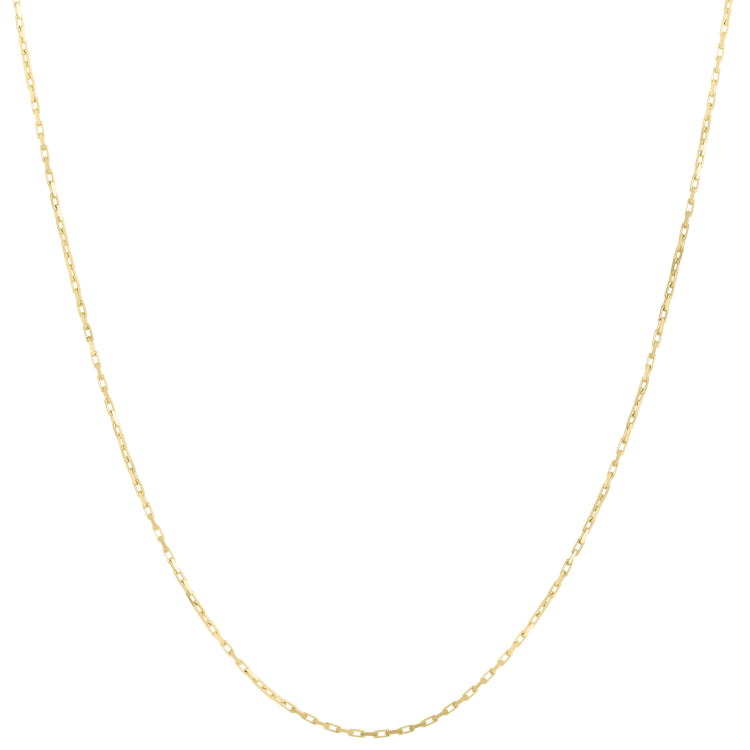 10K Yellow Gold 18 1.3mm French Cable Chain Necklace with Lobster Clasp