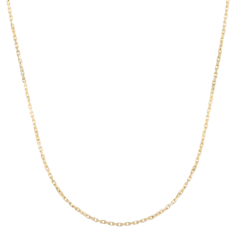 10K Yellow Gold 22 1.9mm French Cable Chain Necklace with Lobster Clasp