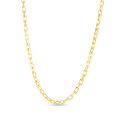 10K Yellow Gold 18 2.5mm French Cable Chain Necklace with Lobster Clasp