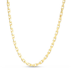 10K Yellow Gold 20 3.55mm French Cable Chain Necklace with Lobster Clasp